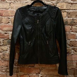 Buckle Black Leather Jacket (worn once)